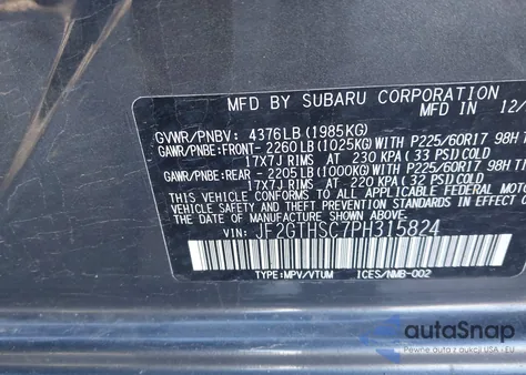 2023 Subaru Crosstrek Sport из США, поврежденный, VIN JF2GTHSC7PH315824